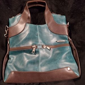 Matt & Natt handbag - green & brown